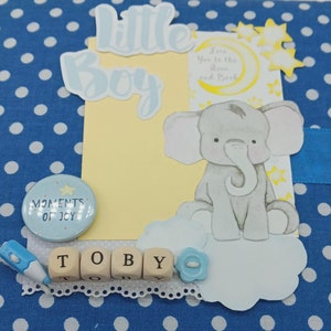 Scrapbook personalizzato Baby Boy Mini Album,Primo anno,Regalo per nipote,Album premade per bambini,Mamma da regalare