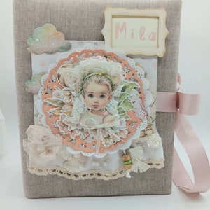 Album personalizzato per bambina/Primo anno/Regalo per la nuova nipote/Regalo per la mamma/Baby Shower/Mini album