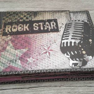 Album album, album fotografico, album fatto a mano, regalo per un adolescente, album rock