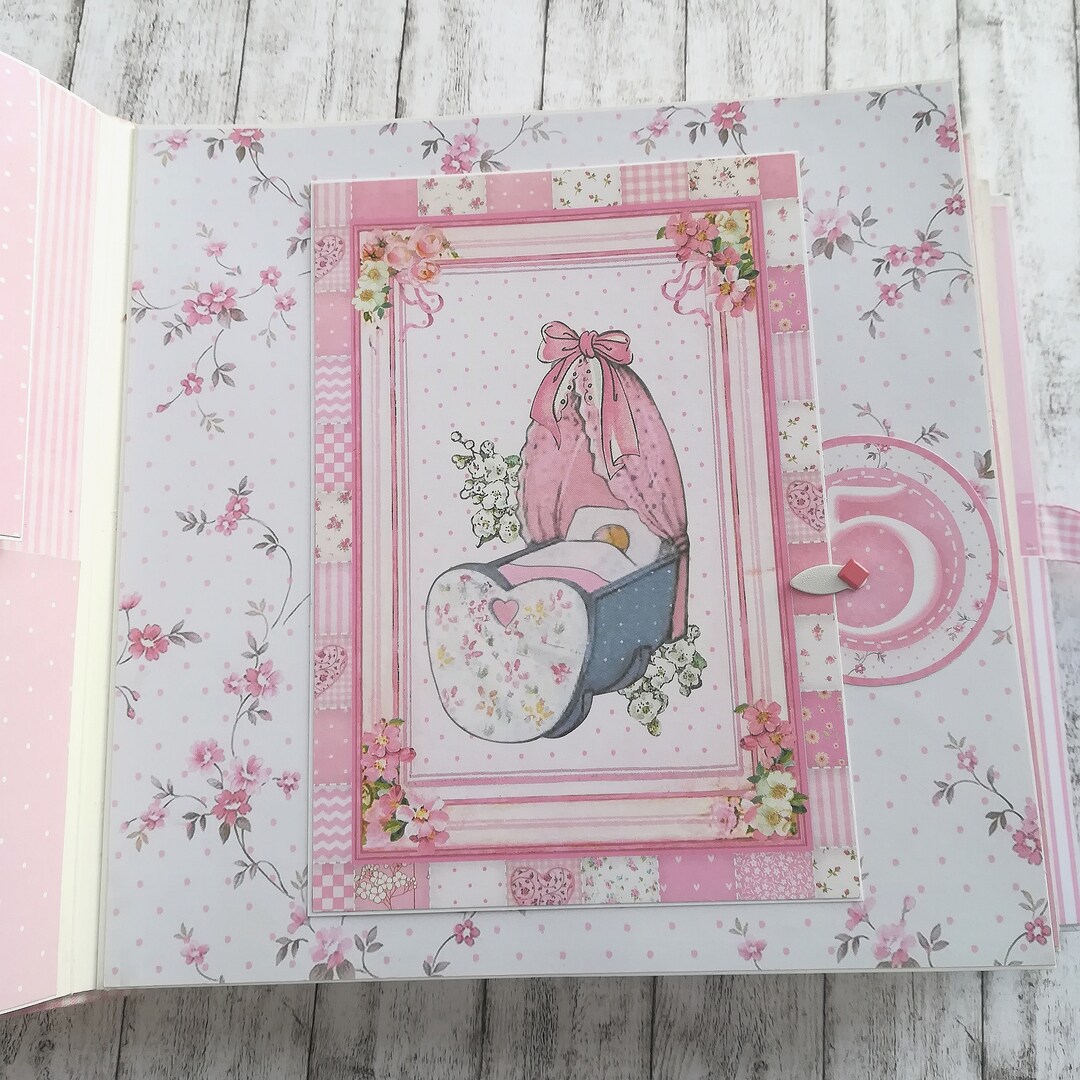 Personalized Baby Girl Scrapbook Album/first Year/new Etsy