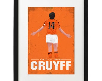 JOHAN CRUYFF Minimal Poster Football Print