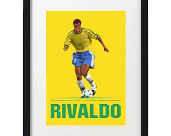 Rivaldo brazil art print