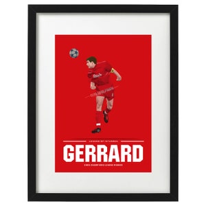 Steven Gerrard champions league final art print