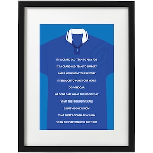 Everton fans song shirt art print
