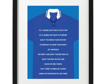 Everton fans song shirt art print