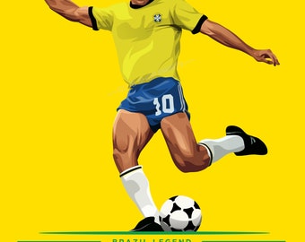 Zico Brazil art print - Etsy 日本 Zico Brazil art print - Etsy 日本
