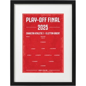 Charlton Athletic 2025 play-off final art print