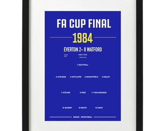 Everton 1984 FA cup final art print