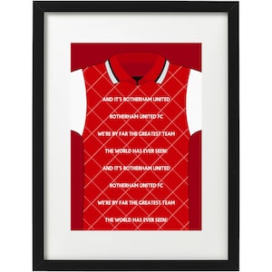 Rotherham FC fans song / retro shirt art print