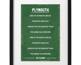 Plymouth Argyle fans song art print