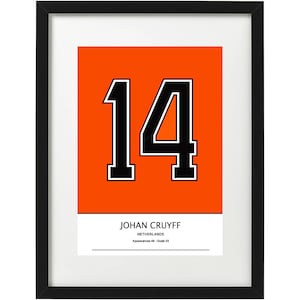 Johan Cruyff Holland shirt art print