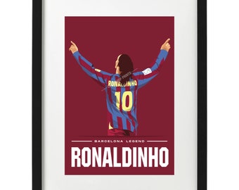 Ronaldinho Barcelona art print