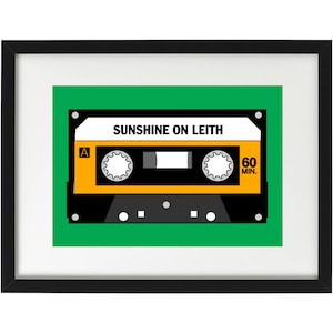 Hibernian FC fans song Sunshine on leith vintage cassette tape art print
