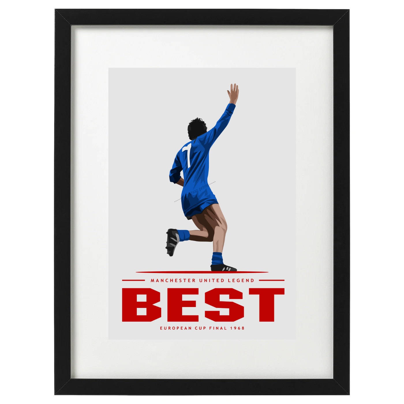George Best 1968 European Cup Final Art Print - Etsy Norway