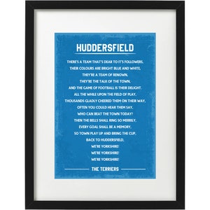 Huddersfield Town fans song art print