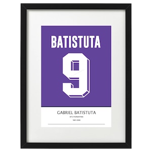 Gabriel Batistuta Fiorentina shirt art print image 1