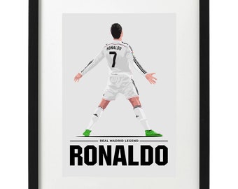 Cristiano Ronaldo classic Real Madrid art print