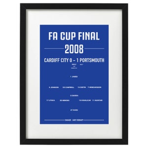 Portsmouth 2008 FA cup final art print