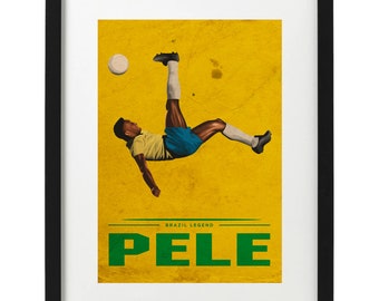 Pele classic Brazil art print