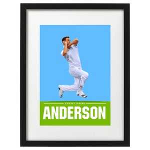 James Anderson England England cricket art print