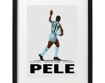 Pele Santos FC art print