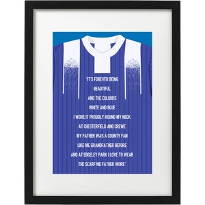 Stockport County football shirt song art print