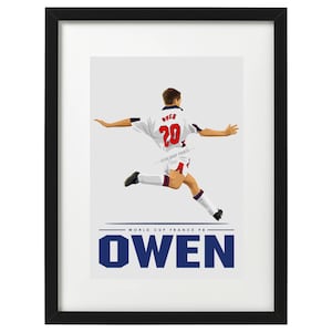 Michael Owen  1998 World Cup art print