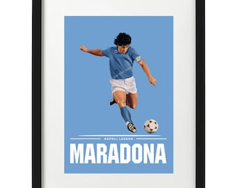 Diego Maradona Napoli art print