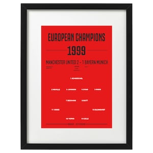 Manchester United 1999 Champions league final art print