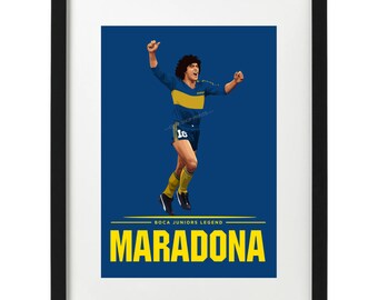 Maradona Boca Juniors art print