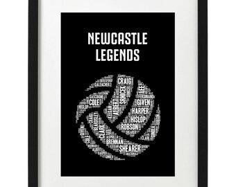 Newcastle legends art print