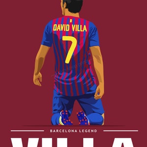 David Villa Barcelona art print image 2