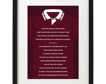 Heart of Midlothian fan song art print