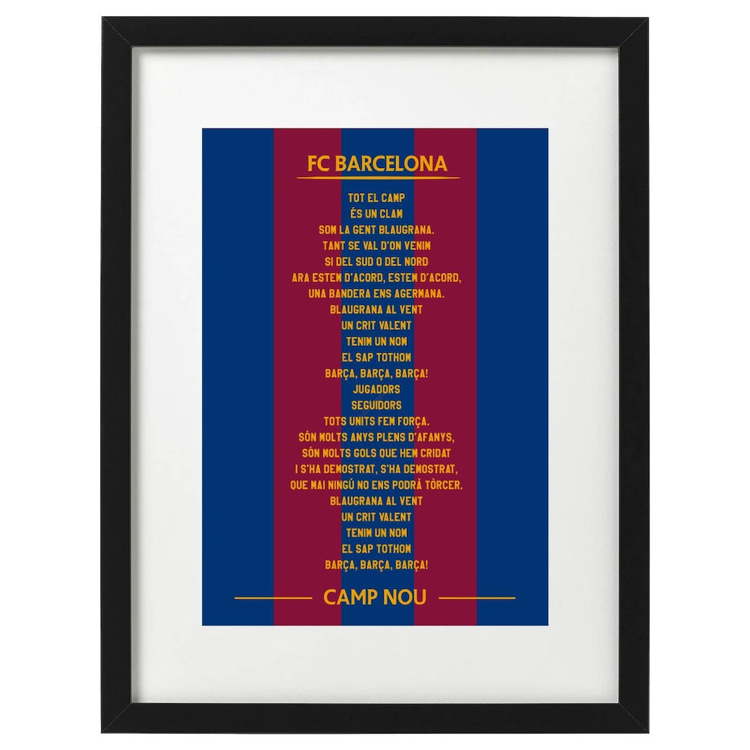 FC Barcelona Anthem Art Print - Etsy