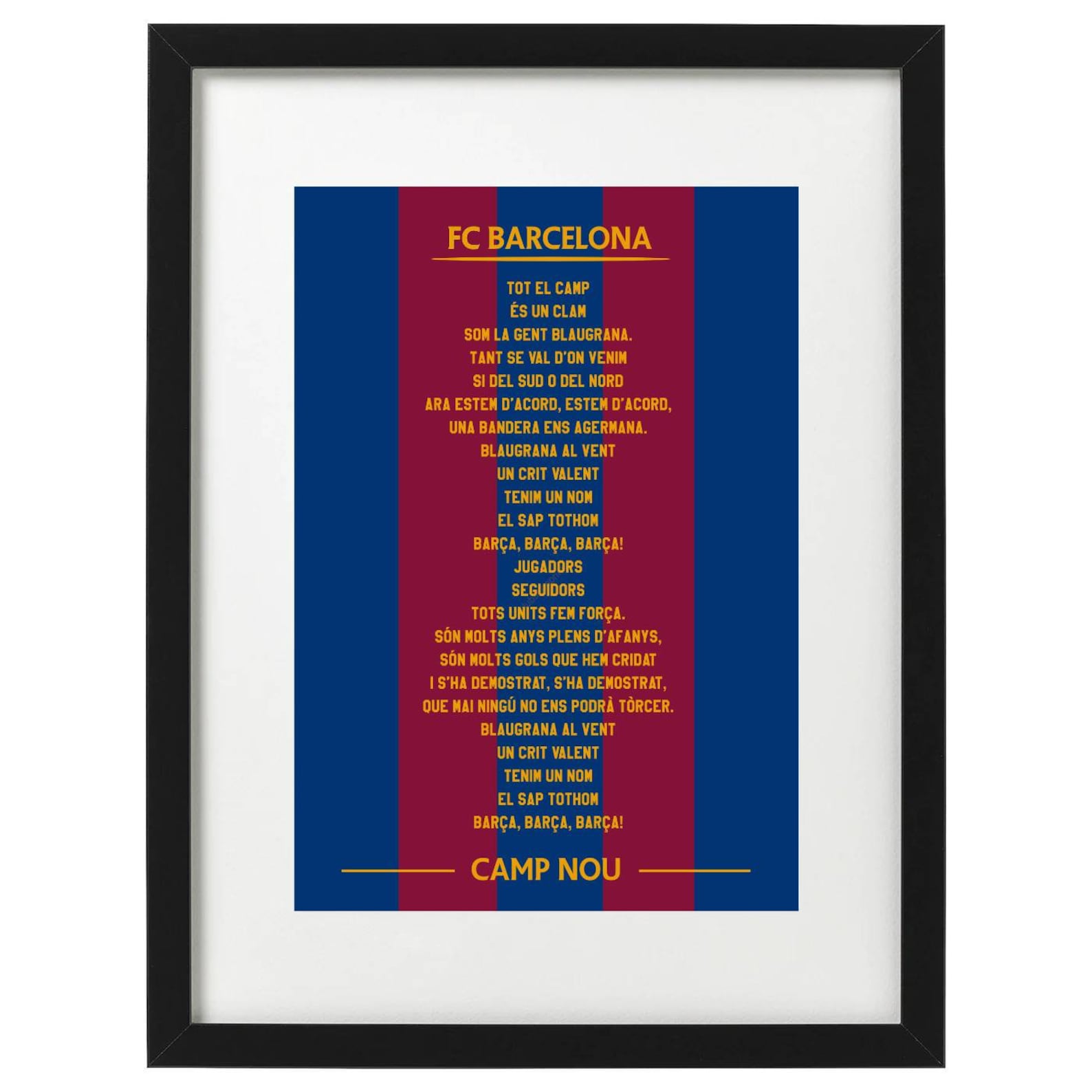 FC Barcelona Anthem Art Print - Etsy Israel