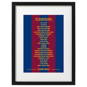 FC Barcelona Anthem art print