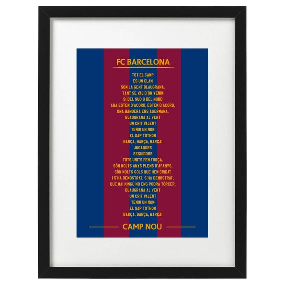 FC Barcelona Anthem art print