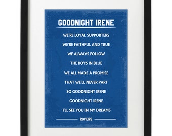 Bristol Rovers fans song art print