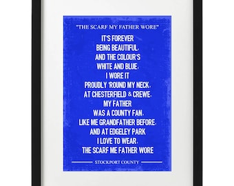 Stockport County - The Scarf My Father Wore - art print