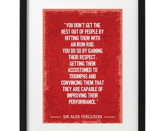 Alex Ferguson quote art print