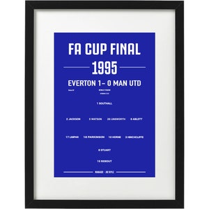 Impression artistique finale de la FA Cup 1995 d'Everton