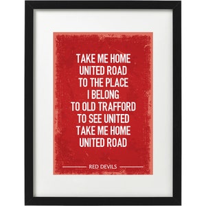 Manchester united fan song art print