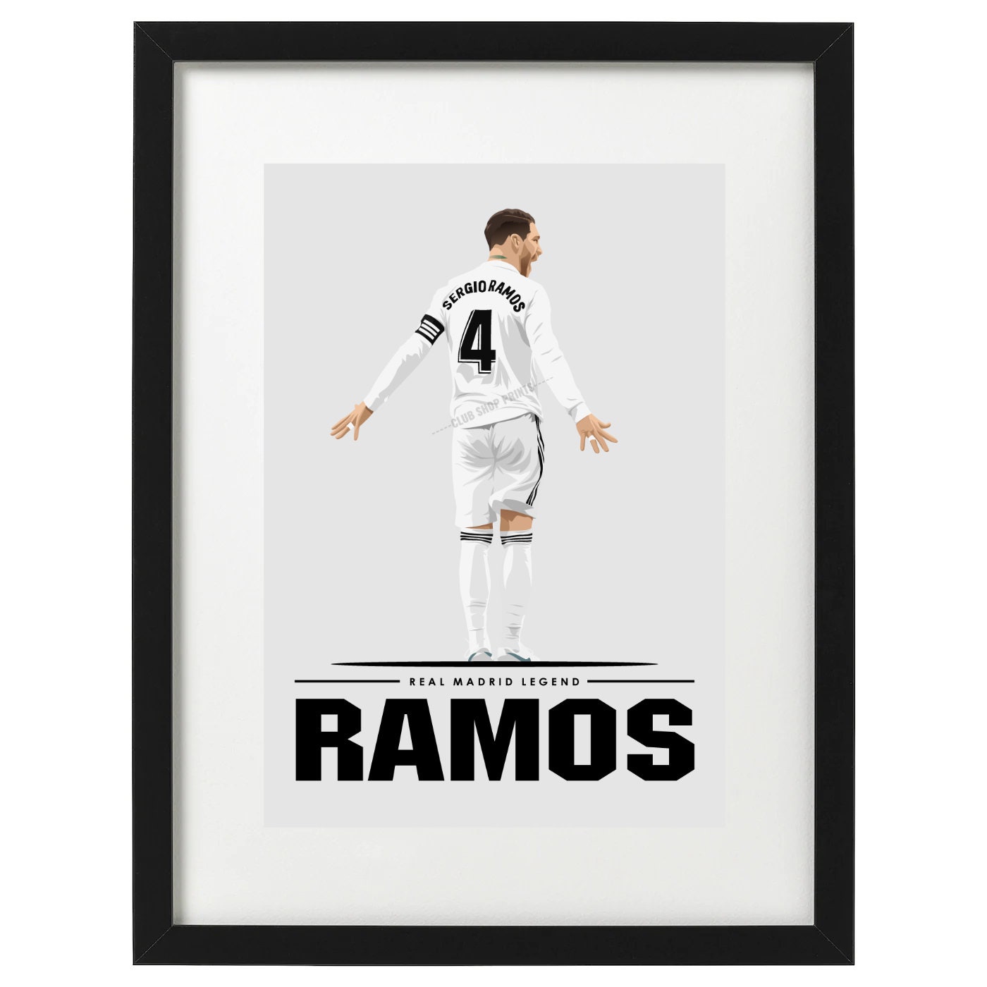 2017-2018 Real Madrid CF SERGIO RAMOS #4 FOOTBALL JERSEY WHITE