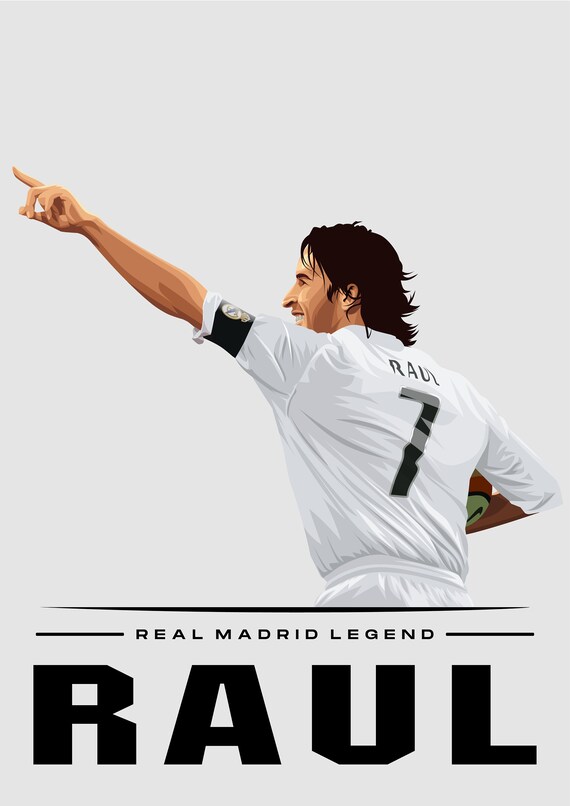Photo Dédicacée Raul Gonzalez - 8x10 (20x25cm) - Signée à La Main + Certificat COA - Real Madrid