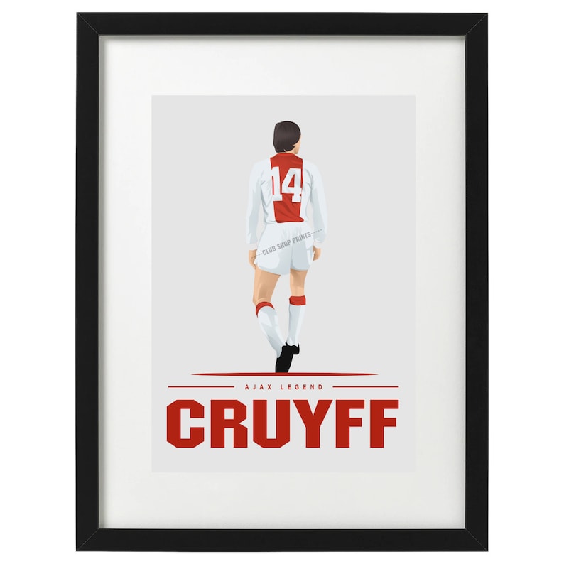 Stampa Autografata Johan Cruyff Formato A4 - Reggia Cornice Per Tifosi Ajax E Collezionisti Calcio - Foto 6