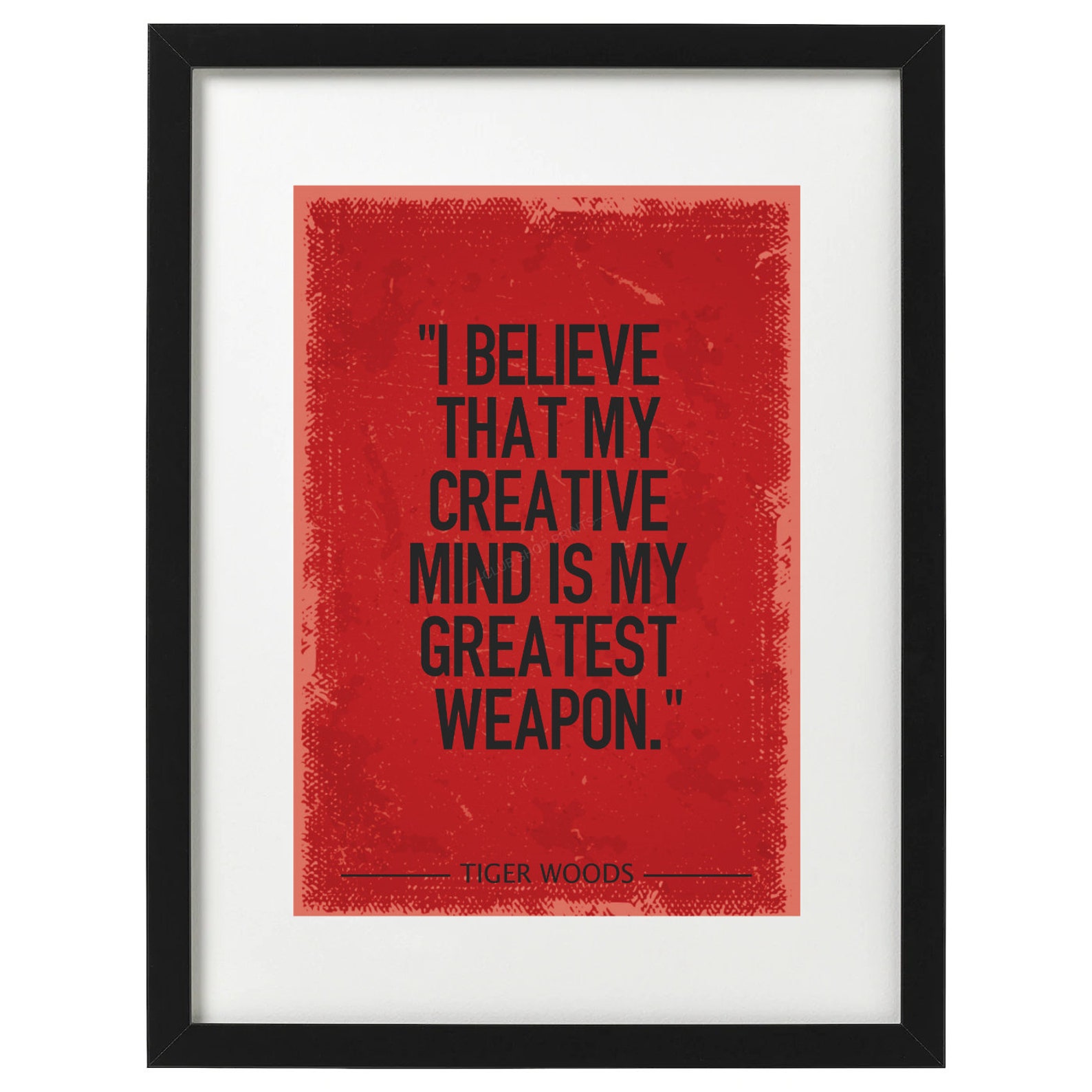 Tiger Woods quote art print | Etsy