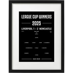 Newcastle United 2025 league cup final art print
