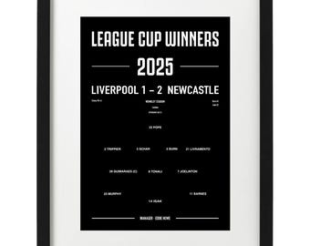 Newcastle United 2025 league cup final art print
