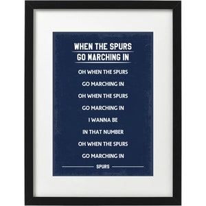 Tottenham Hotspur fans song art print