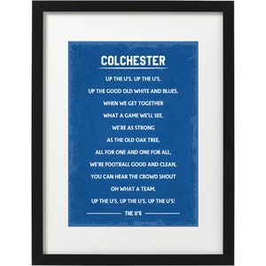 Colchester United fans song art print